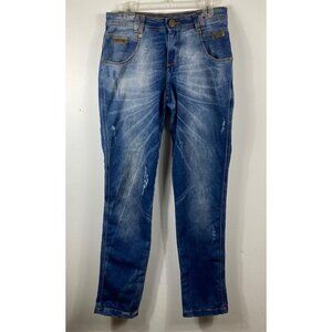 Mens Brazilian Pit Bull Jeans Destroyed Slim 34 US 40 Brasil‎